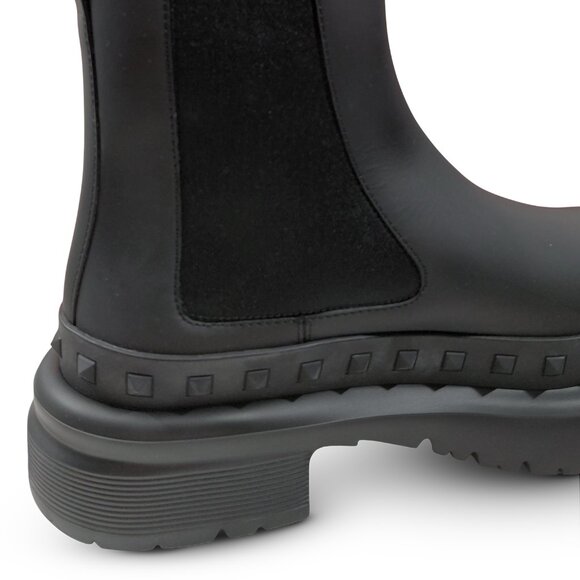 Valentino Garavani M-Way Rockstud Chelsea Black Mens Boots -Size EU 42- (0577) main image 3
